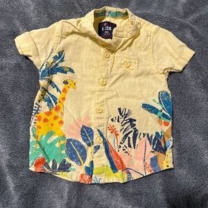 Tropical Safari Kids Button Down Shirt